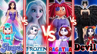 My Talking Angela’m 2 || Angel 👼 Vs Frozen Of Elsa Vs Devil 👿 Vs Ragatha In Angela 2 || cosplay