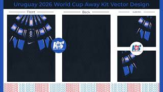 Uruguay 2026 World Cup Away Kit Vector Design #uruguay #uruguayawaykit2026 #soccerkit #worldcup2026