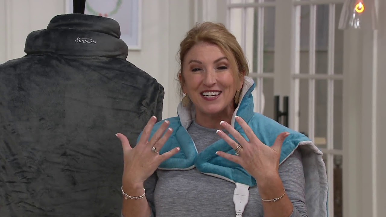 Sunbeam XXL Extended Heated Neck Shoulder and Back Wrap on QVC - YouTube