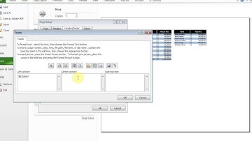 Microsoft Excel How to Insert Header and Footer Date Page Numbers and File Name