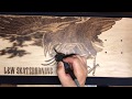 SKATEBOARD BURNING【YAO YU（八咫烏）】-pyrography art-