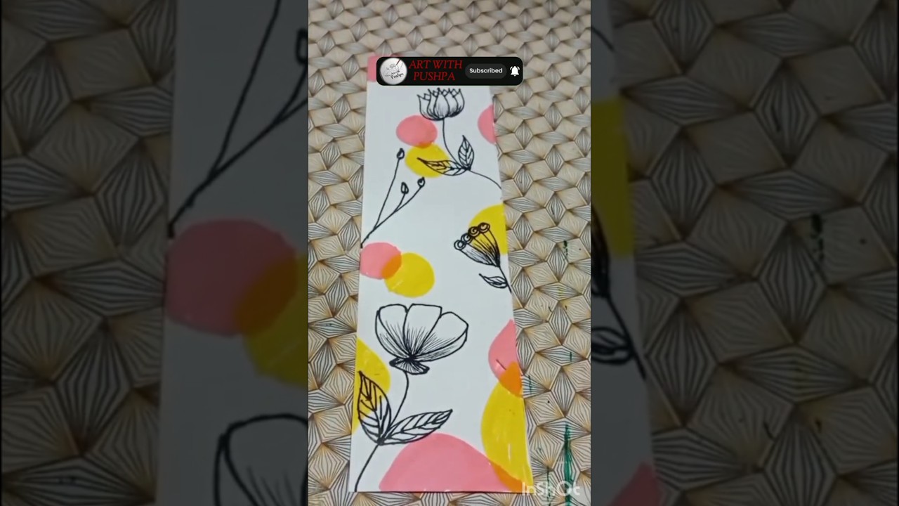 Handmade Floral Bookmark 🌸 | Easy Aesthetic Bookmark Art | Art With Pushpa