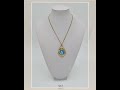 BIEDERMEIER um 1840 Anhänger 585 / 14K Schaumgold Gold blaue Emaile