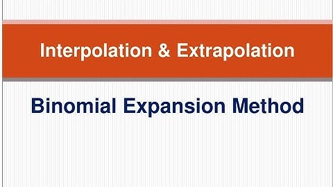 Interpolation & Extrapolation I Binomial Expansion Method