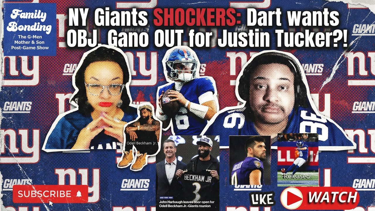 🔥 NY GIANTS BOMBSHELL RUMORS LIVE! | OBJ Return? Justin Tucker to NY? | Mother & Son G-Men Show