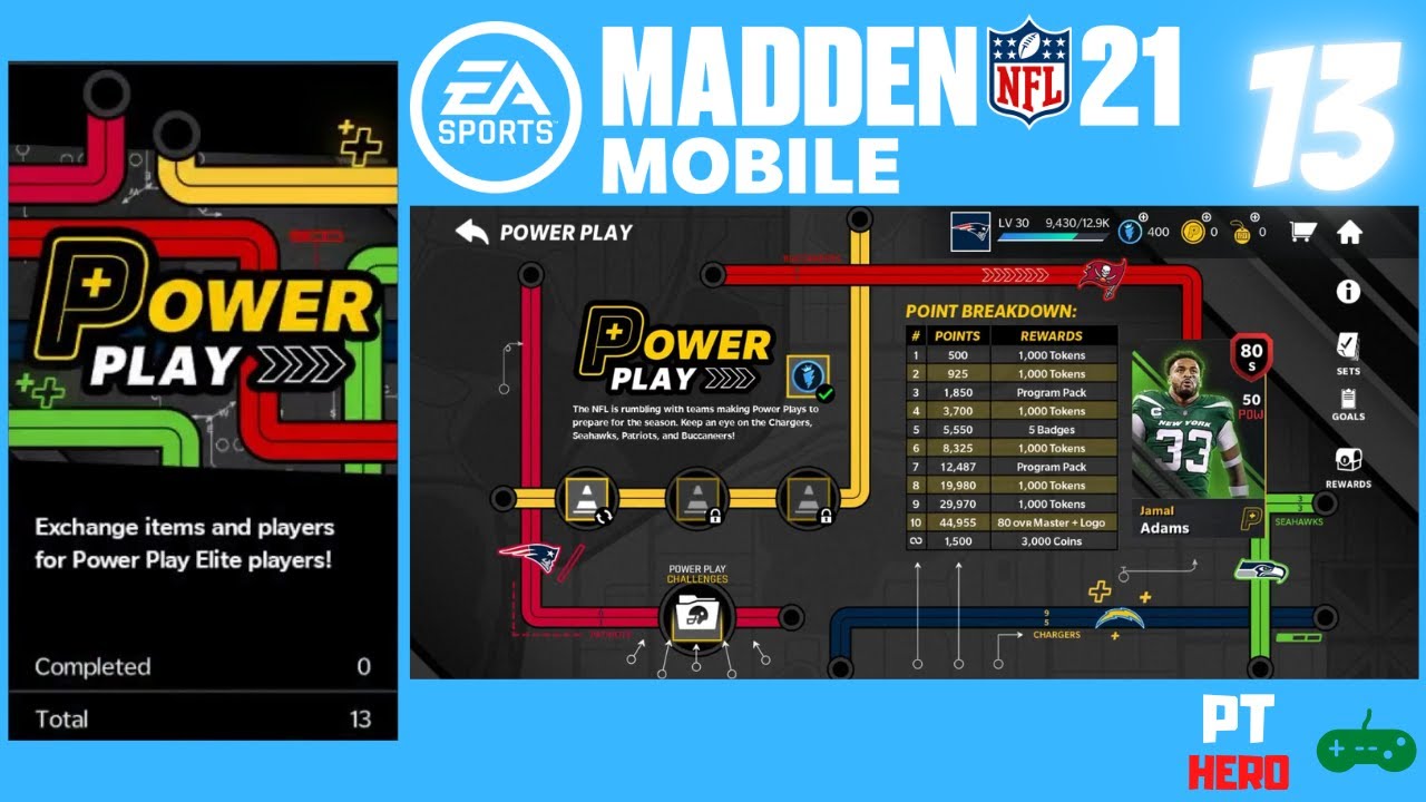 POWER PLAY || PTHero PLAYS - MADDEN NFL 21 MOBILE (EP13)