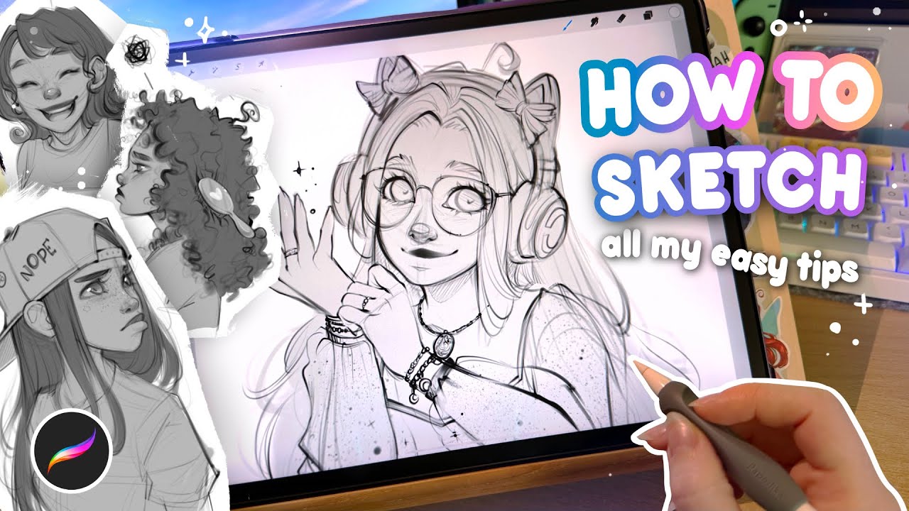Tips for a PERFECT SKETCH ✨🎨 how to draw a clean sketch, commission tips and cozy vibes