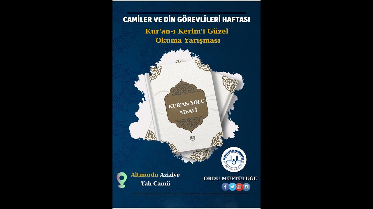 Camiler ve Din Görevlileri Haftası Kur'an-ı Kerim'i Güzel Okuma Yarışması