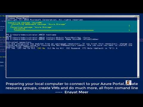 Preparing Local PC to connect to Azure Portal using PowerShell