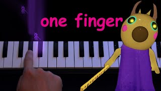 Teachers Theme \/ Roblox PIGGY Soundtrack \/ one finger EASY piano tutorial (melodica tutorial)
