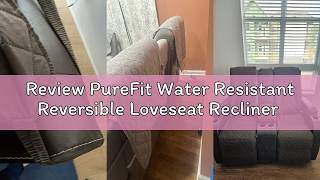 Information Review PureFit Water Resistant Reversible Loveseat Recliner Couch Cover for Double with Console – No Guide
