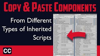 Copy and Paste Components from Different Types of Inherited Scripts.