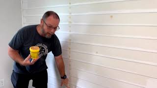 DIY 2: Shiplap, Paint, & Caulk Trim