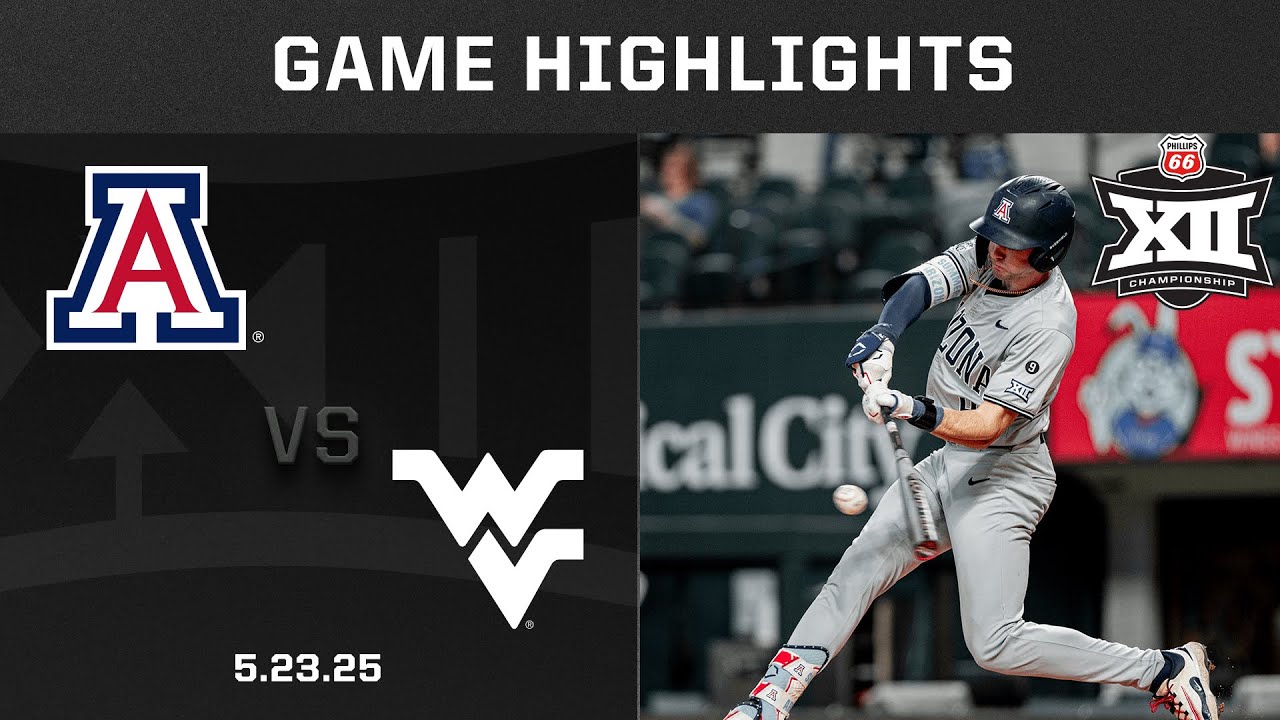 #4 Arizona vs. #1 West Virginia (5.23.25) Highlights | 2025 Phillips 66 Big 12 Baseball Championship
