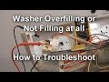 How to Test the Pressure Switch on your Washer - Not Filling or Overfilling with Water