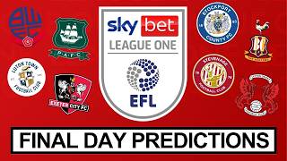 League One Final Day Score Predictions  Every Game Predicted