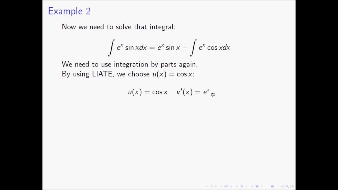 integration product rule