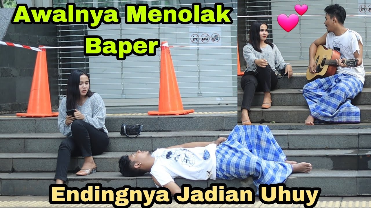 DI KIRA ORANG GILA❗️CEWE INI BAPER DAN LANGSUNG NERIMA GEMBEL JADI PACAR💕