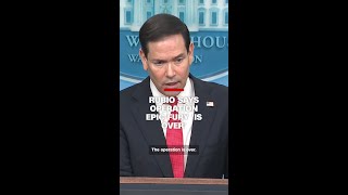 Rubio says Operation Epic Fury 'is over'