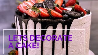 How to decorate a simple cake| using whipped cream| Kane’s Kitchen Affair