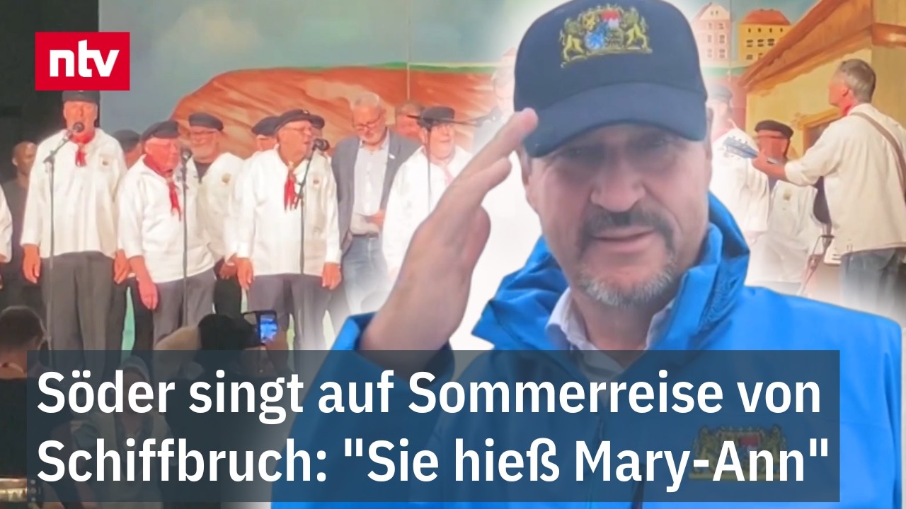 Söder singt auf Sommerreise von Schiffbruch: 