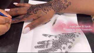 Henna by Anju fernandes,|| Anjel salon and spa,|| anju fernandes official,|| Konkani stage artist.