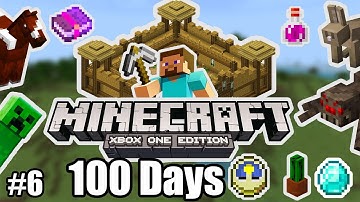 Surviving 100 Days In Minecraft Xbox One Edition LIVE: Building A FORTRESS! (Part 1)