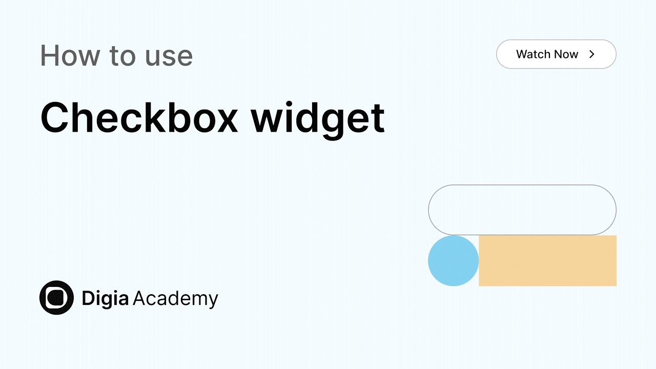 How to use Checkbox widget in Digia Dashboard | Step-by-Step Tutorial ...