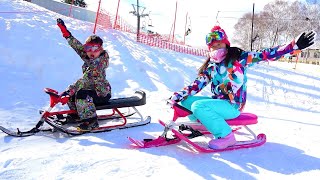 スキーできるようになったよ♫ 仮面ライダー部屋 雪遊び 池の平ホテル お出かけ こうくんねみちゃん