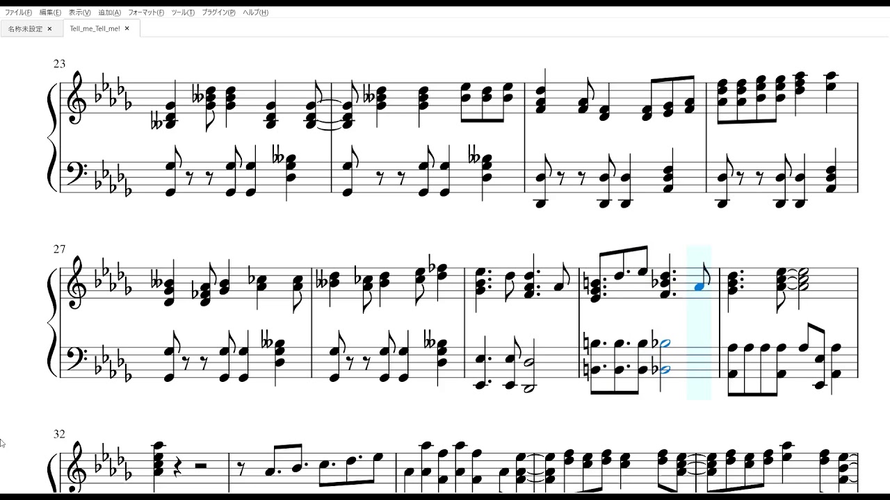 Tell me Tell me!!/Lil かんさい【ピアノ】