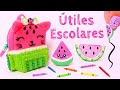 🍉 Tutorial: Útiles Escolares en Miniatura en forma de Sandía (para llaveros, colgantes, aretes)🍉