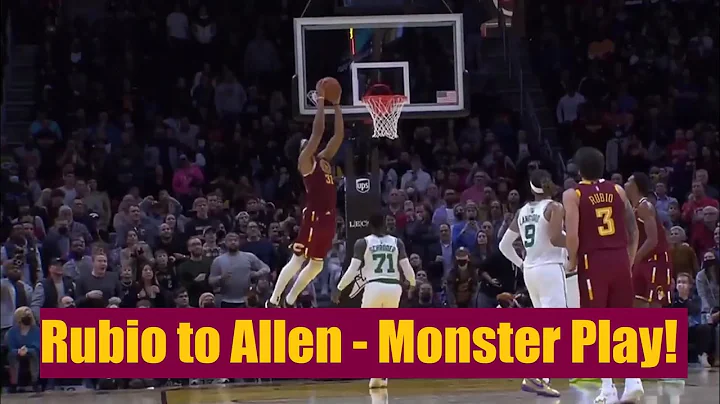 Ricky Rubio to Jarrett Allen - Monster lob and Dun...