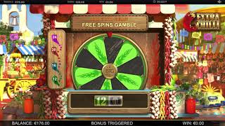 Extra Chilli Slot, 12 spins £1000 Buy a Bonus, 11x Multiplier, Super Win
