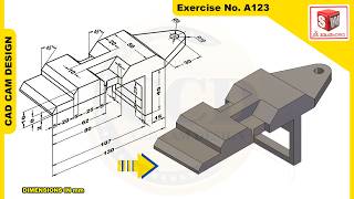 SolidWorks Tutorial for beginners Exercise A123