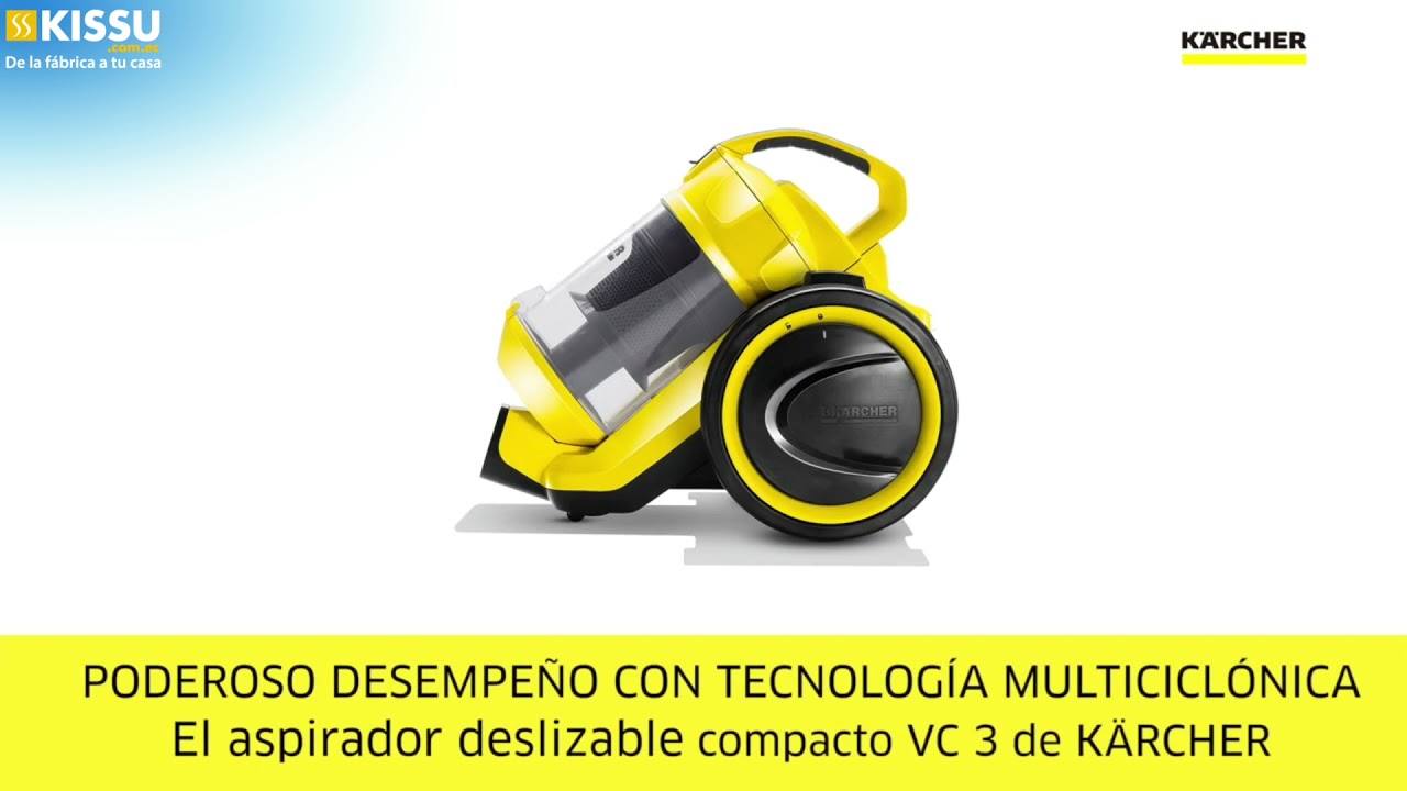 ✨ KARCHER ASPIRADORA VC3 MOTOR POETNTE 1100W TECNOLOGÍA MULTICICLÓNICA -  YouTube