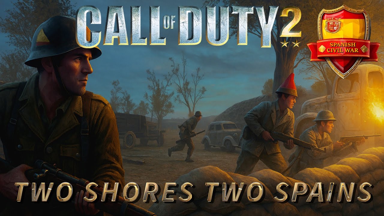 Call of Duty 2:  Two Shores Two Spains | Spanish Civil War  Veteran Gameplay custom