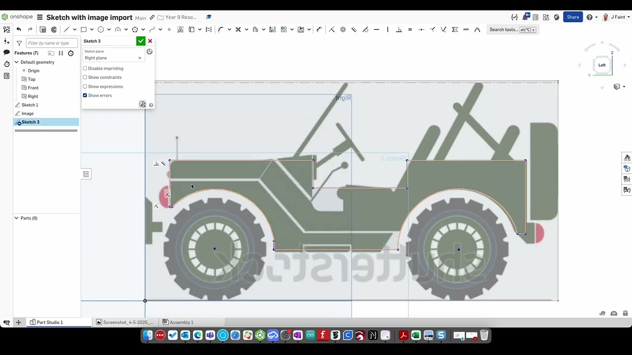 OnShape - Adding an image for reference to sketch