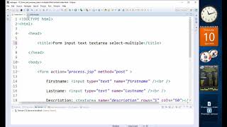 JSP Form 41 input text textarea select multiple