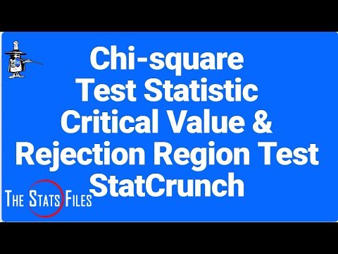 วีดีโอ: คุณค้นหาสถิติการทดสอบ Chi Square ใน StatCrunch ได้อย่างไร