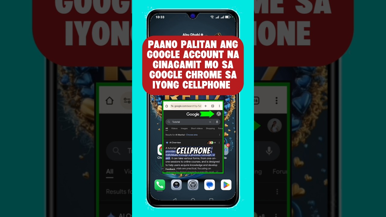 Paano Palitan ang google account na  ginagamit sa google chrome sa iyong cellphone 