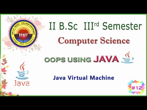 12. II B.Sc 3rd Sem - Computers - OOPS using JAVA - Java Virtual Machine