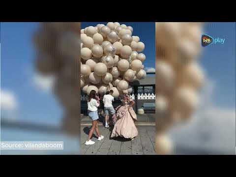 ফটোশুট করতে গিয়ে বেলুনের টানে উড়ে গেলেন মডেল l Balloons During Photoshoot in Istanbul l Deepto News