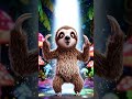 A sloth breakdancing at lightning speed, then freezing when spotted.