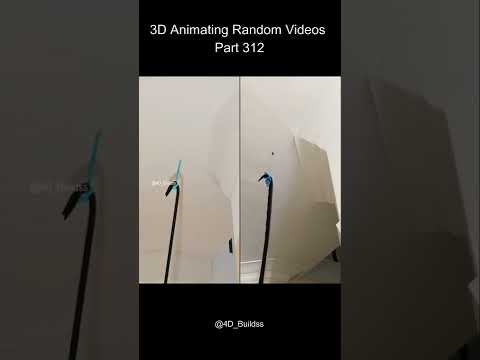 my sticky toy got stuck to the ceiling (3D Animating Random Videos) (Part 312) #Shorts