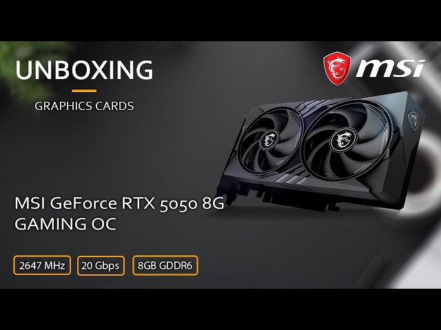 MSI GeForce RTX 5050 8G GAMING OC - Unboxing - YouTube