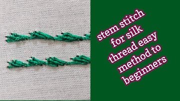 Stem stitch for silk thread to beginners #rm fashion # trending videos# 8072397696