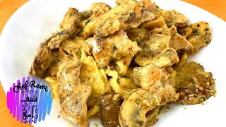 Chicken Mushroom Alfredo Pasta | Homemade Pasta | باستا الفريدو بالدجاج والفطر