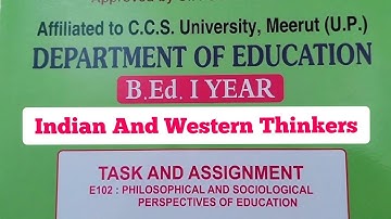 Philosophical and sociological perspectives of education || B.ed 1st year file || English