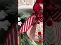 Raz 2.5" or 1.5" Red Peppermint Stripe Tinsel Wired Christmas Ribbon