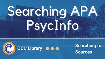 Searching APA PsycInfo